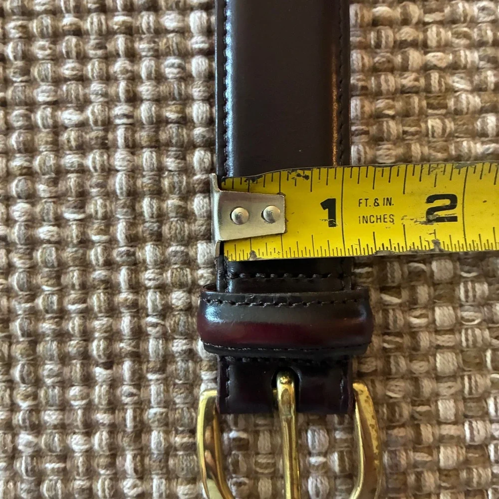 Vintage Coach Dress Belt Mens 40  Polished Cowhide Solid Brass 3921 USA Made 90s